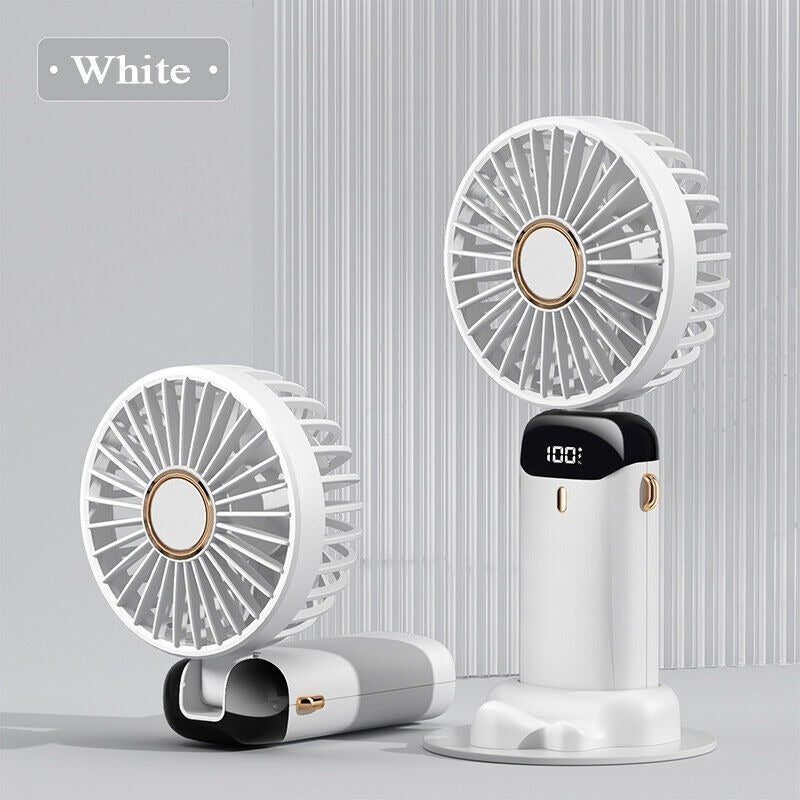Mini Portable Fan – USB Rechargeable Handheld & Desktop Cooling Fan