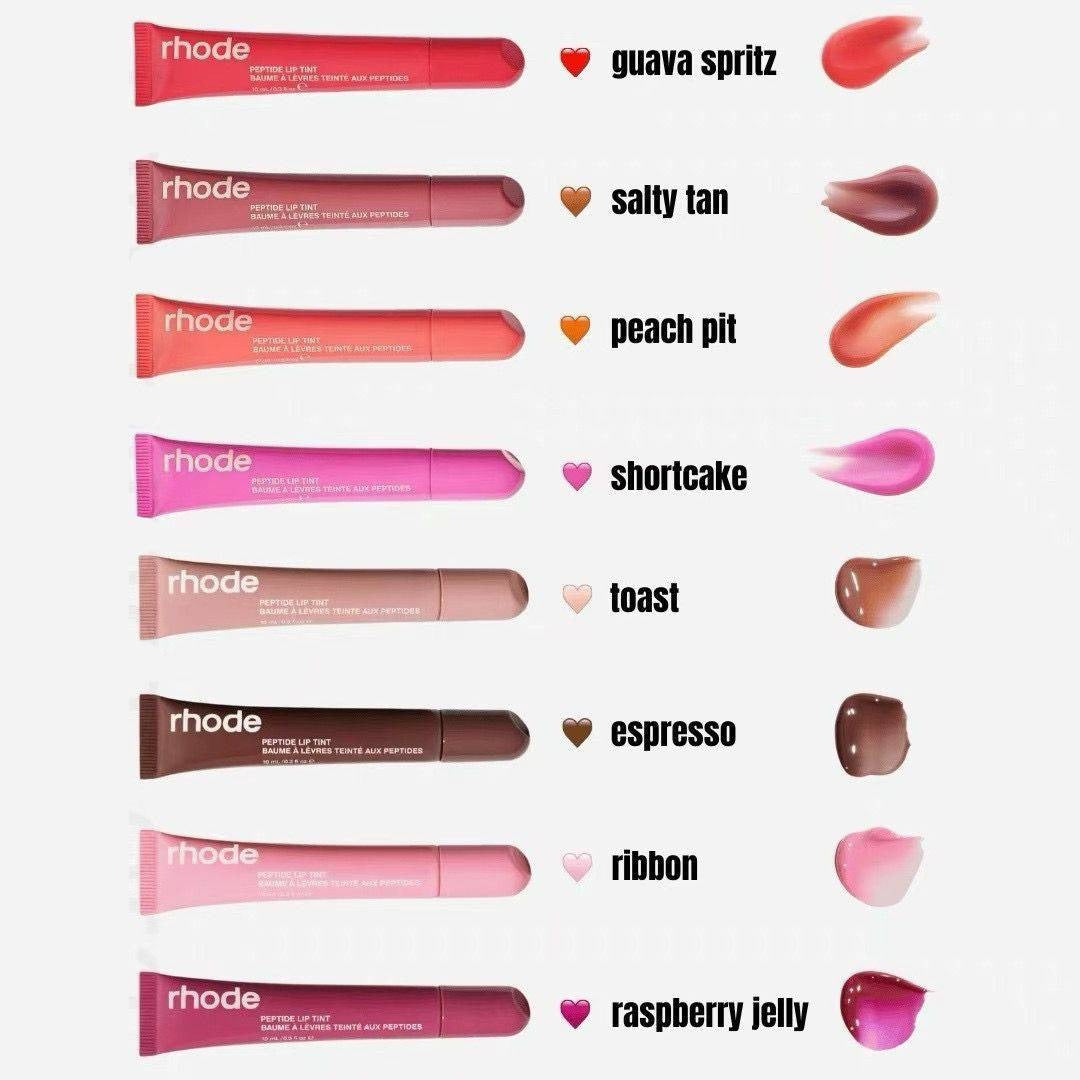 Rhode Peptide Lip Tint – Hydrating Glossy Lip Balm Pack of 8 Shades