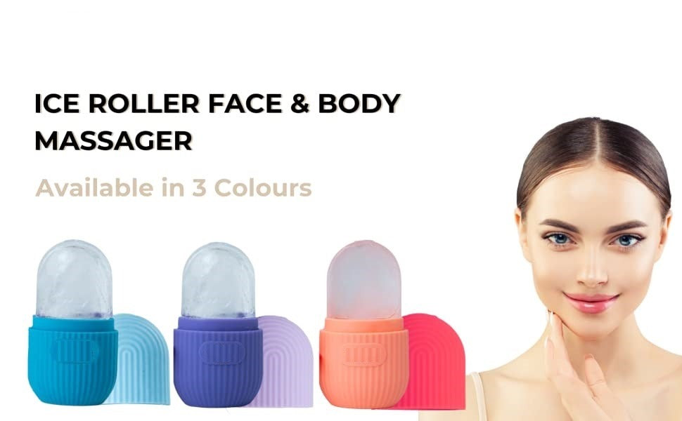 Ice Face Roller for Face & Eyes | Reusable Facial Massager for Puffy Eyes, Skin Tightening & Cooling Therapy