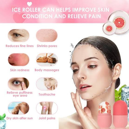 Ice Face Roller for Face & Eyes | Reusable Facial Massager for Puffy Eyes, Skin Tightening & Cooling Therapy