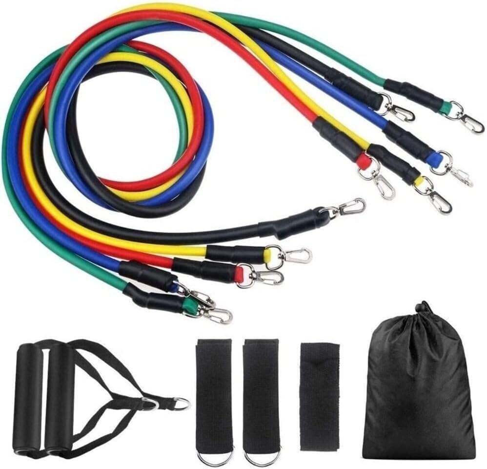 Latex Resistance Bands Set | Stretch Exercise Bands for Home Workout, Yoga & Fitness
