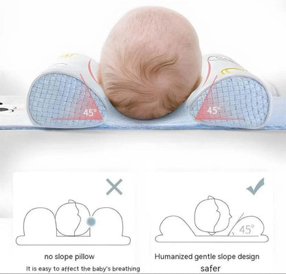 Baby Head Shaping Pillow – Soft Anti-Flat Head Memory Foam Pillow for Newborns