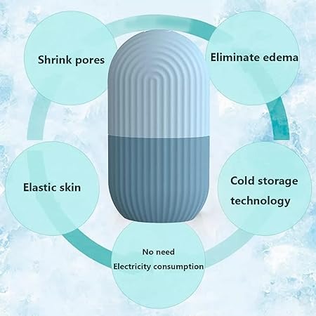 Ice Face Roller for Face & Eyes | Reusable Facial Massager for Puffy Eyes, Skin Tightening & Cooling Therapy