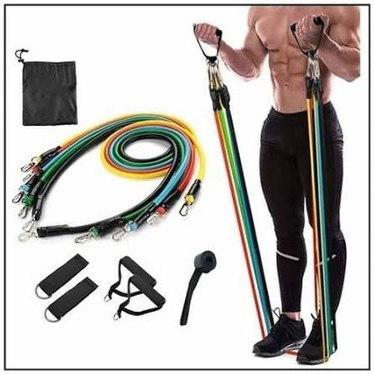 Latex Resistance Bands Set | Stretch Exercise Bands for Home Workout, Yoga & Fitness