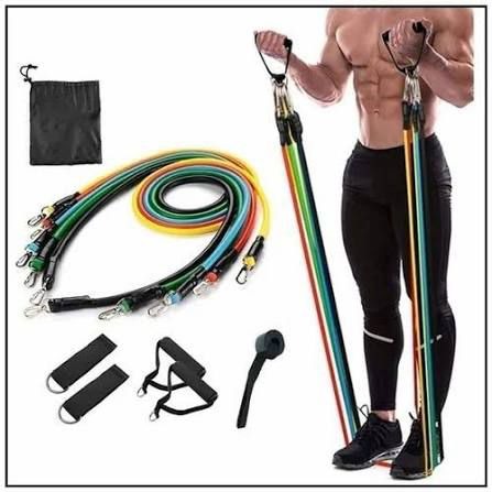 Latex Resistance Bands Set | Stretch Exercise Bands for Home Workout, Yoga & Fitness