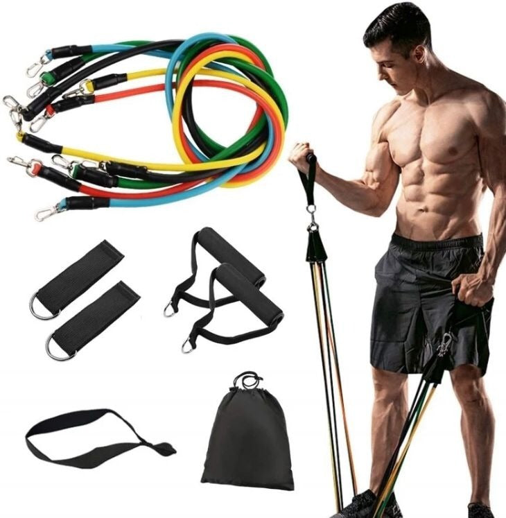 Latex Resistance Bands Set | Stretch Exercise Bands for Home Workout, Yoga & Fitness