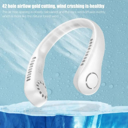 Portable Bladeless Neck Fan – USB Rechargeable Hands-Free Cooling Fan with 22 Air Outlets