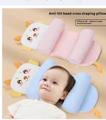 Baby Head Shaping Pillow – Soft Anti-Flat Head Memory Foam Pillow for Newborns