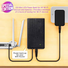 WiFi Router Power Bank | Mini UPS Backup Battery for WiFi Router & Modem