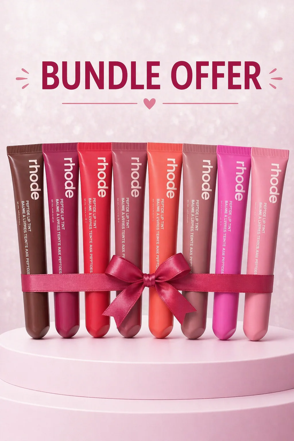 Rhode Peptide Lip Tint – Hydrating Glossy Lip Balm Pack of 8 Shades