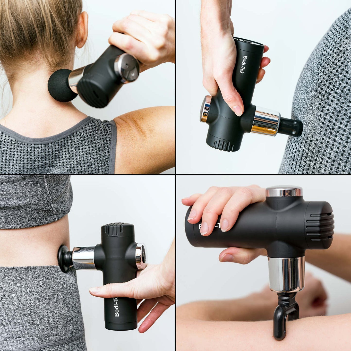4-in-1 Deep Tissue Massage Gun – Handheld Electric Percussion Massager with 4 Attachments