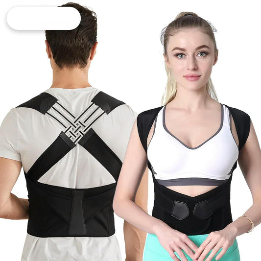 Adjustable Back Posture Corrector Belt for Men & Women – Upper Back & Shoulder Support Brace