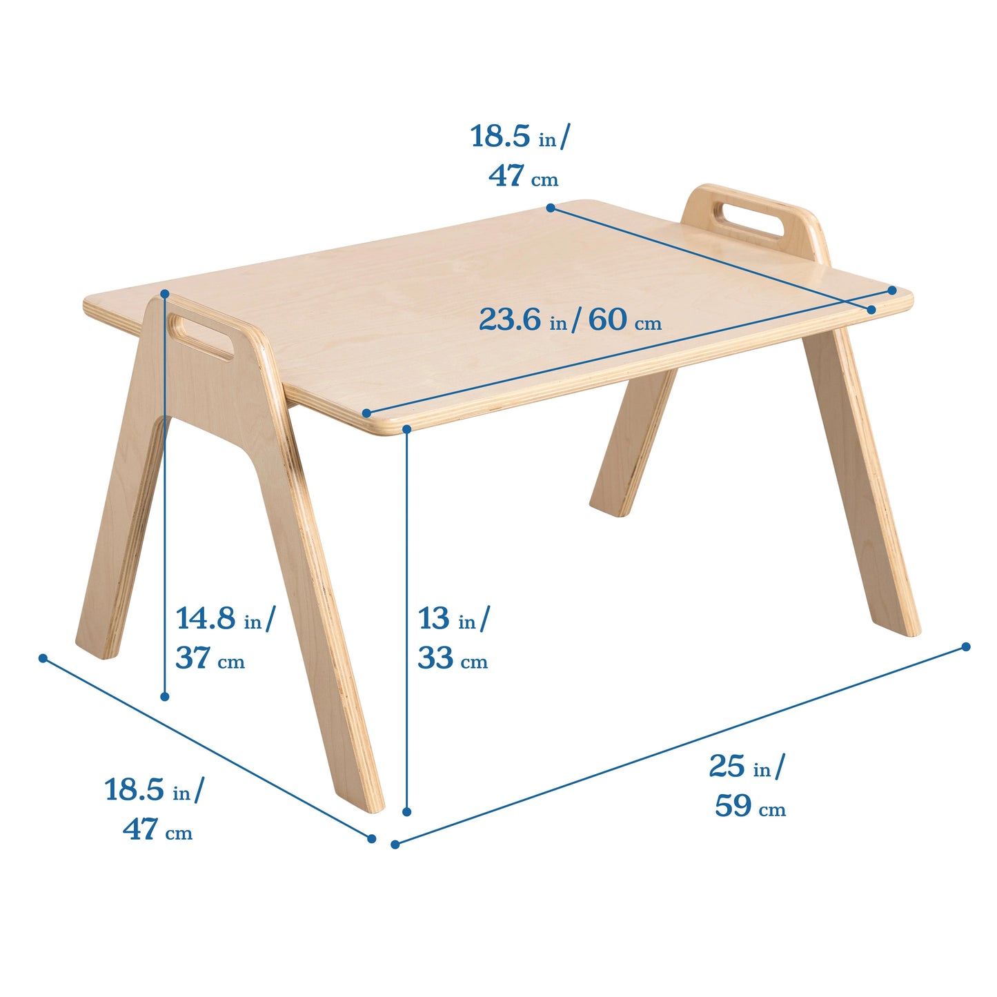 Multi-Purpose Wooden Folding Table – Portable Laptop, Study & Reading Lap Desk (Size 10)