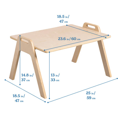 Multi-Purpose Wooden Folding Table – Portable Laptop, Study & Reading Lap Desk (Size 10)