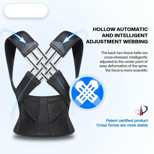 Adjustable Back Posture Corrector Belt for Men & Women – Upper Back & Shoulder Support Brace