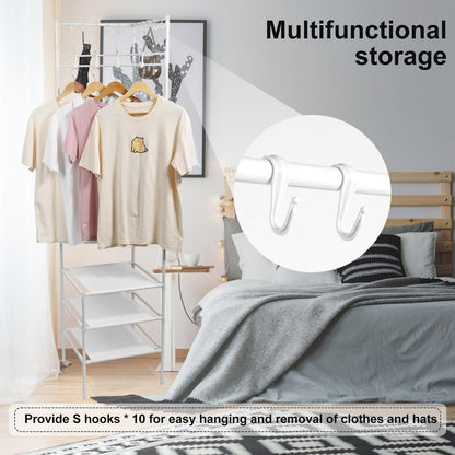 3-Layer Multifunctional Corner Coat Rack – Nail-Free Waterproof Space-Saving Storage Organizer