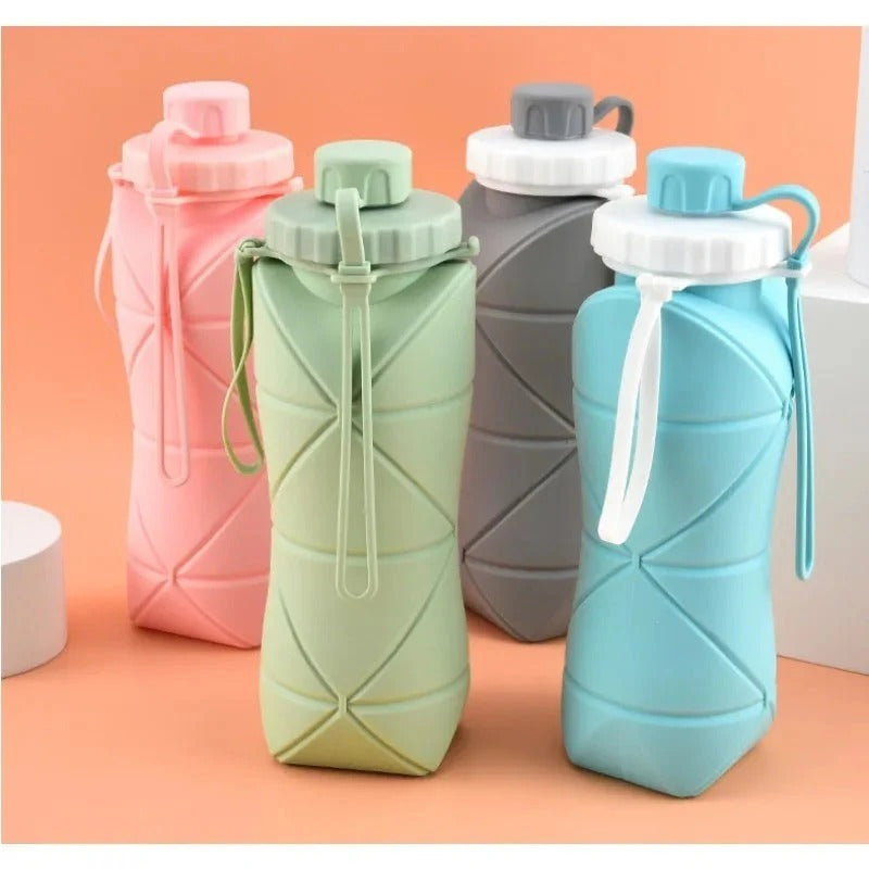 Premium Silicone Water Bottle – Foldable, Leakproof & Reusable Travel Bottle