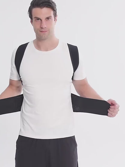Adjustable Back Posture Corrector Belt for Men & Women – Upper Back & Shoulder Support Brace